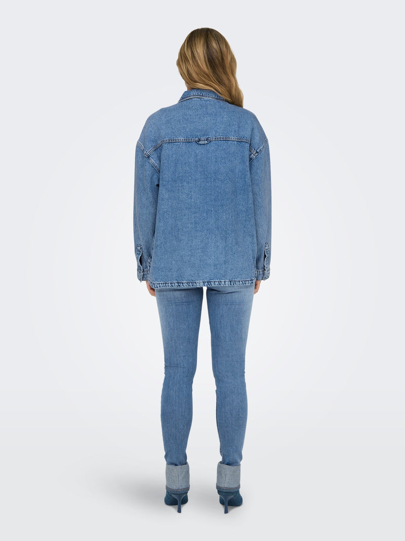 Only Emmie LS Skjorte Light Blue Denim