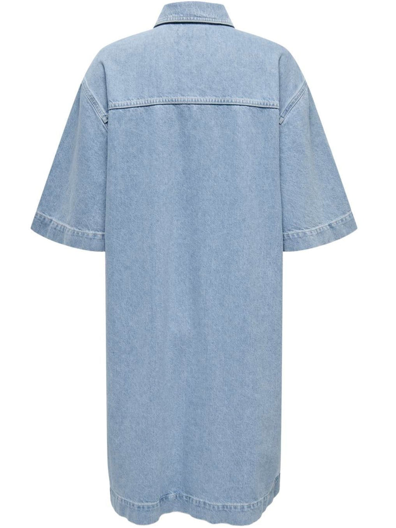 Only Sophie SS Oversize Denimkjole Light Blue Denim