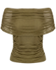 Object Dina SS Regular Cape Top Martini Olive