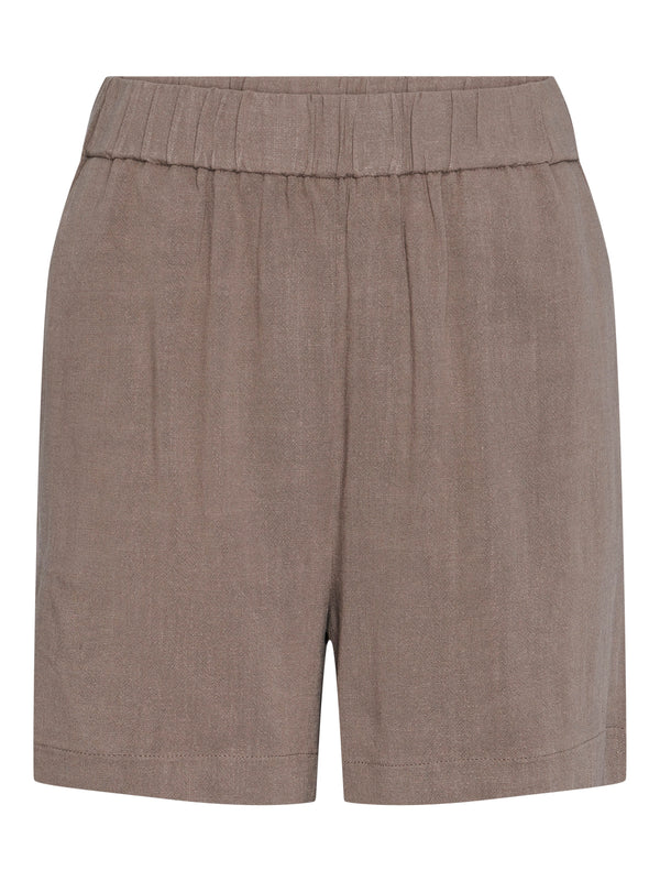 Pieces Vinsty HW Linen Shorts Fossil