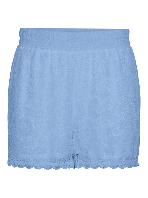 Pieces Olline MW Short Lace Shorts Hydrangea
