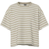 Pieces Chilli Summer 2/4 Sweat Stripe T-Shirt NOS25 Crockery Stripes/Cloud Dancer