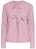 Pieces Silly LS Tie Strikcardigan Roseate Spoonbill