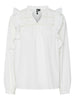 Pieces Makenna LS New Top Bright White