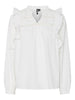 Pieces Makenna LS Top Cloud Dancer