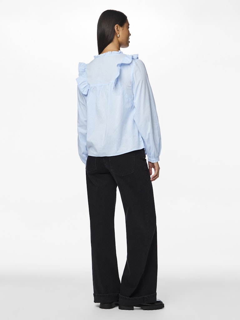 Pieces Makenna LS New Top Cashmere Blue