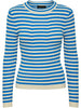 Pieces Crista LS O-Neck Strik French Blue/Birch