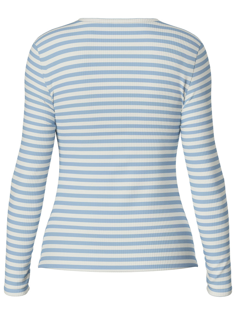 Pieces Ruka LS Bluse Cashmere Stripes/Cloud Dancer