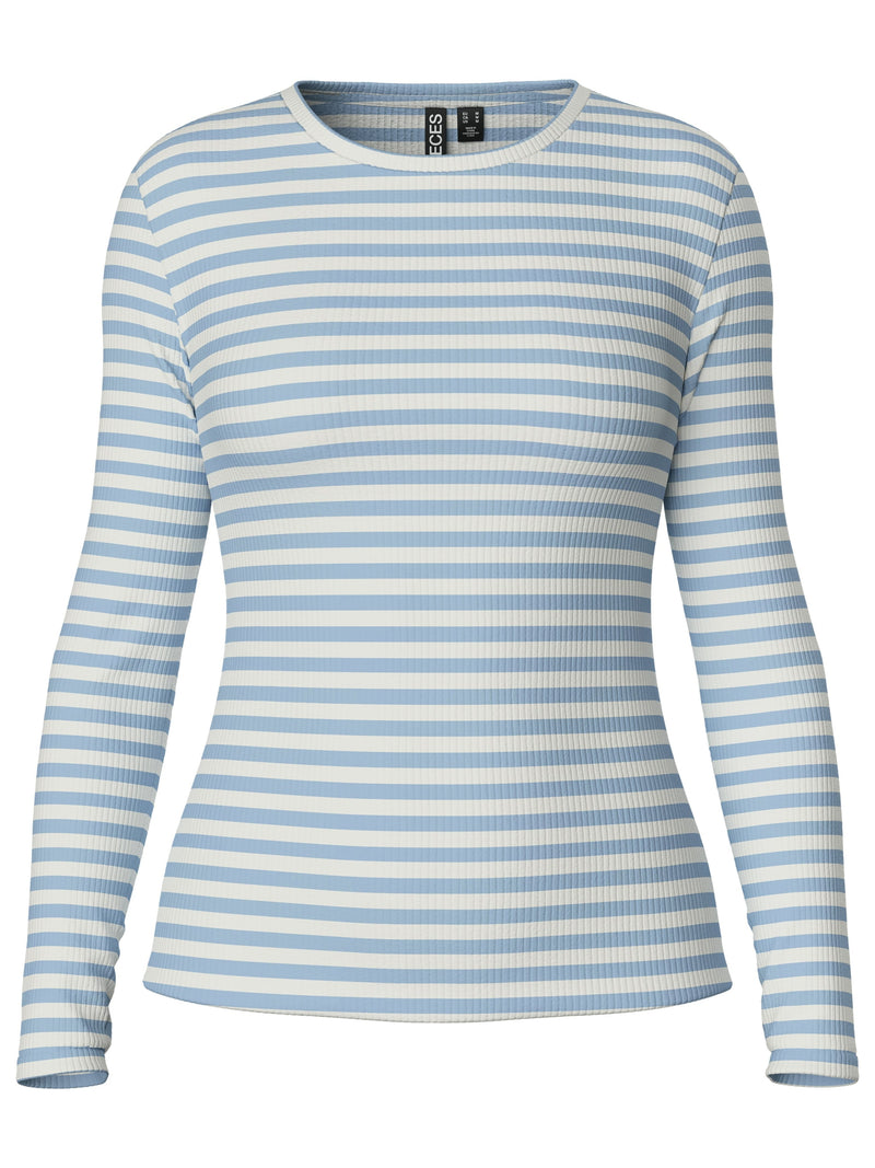 Pieces Ruka LS Bluse Cashmere Stripes/Cloud Dancer