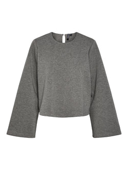 Pieces Filly Sweatshirt Medium Grey Melange