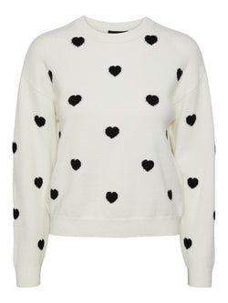 Pieces Anita Strik Bright White/Black Heart