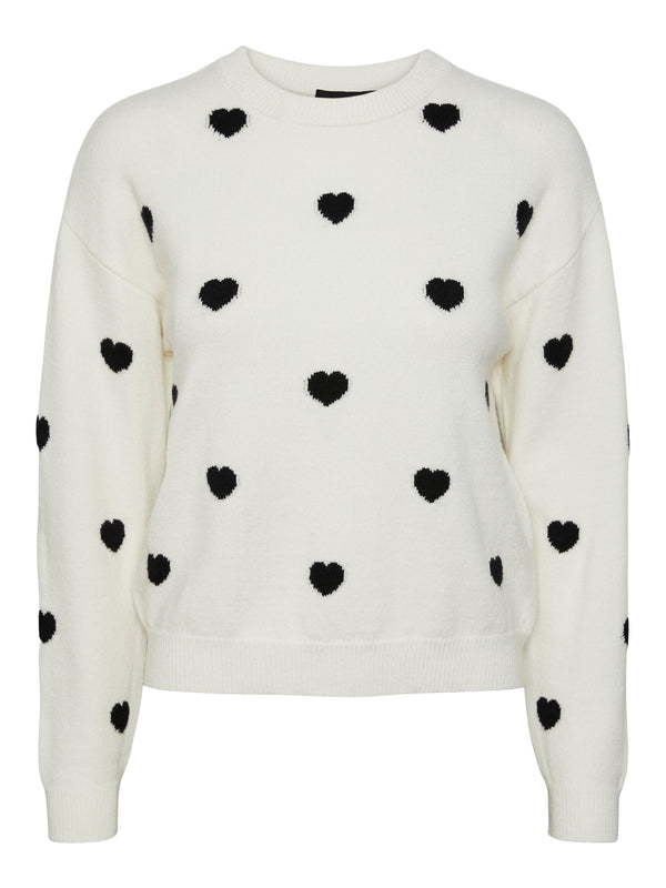 Pieces Anita Strik Bright White/Black Heart