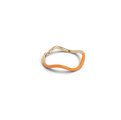 Enamel Sway Ring Orange