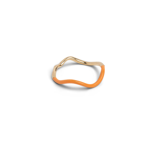 Enamel Sway Ring Orange