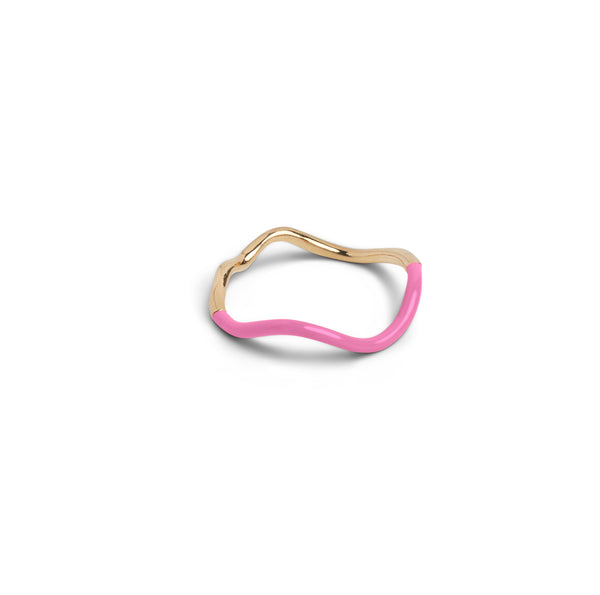 Enamel Sway Ring Pink