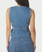 Samara Denim Vest Blue fra Neo Noir, blå denimvest
