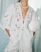 Sissel Edelbo Adeline Top Ecru, hvid bluse
