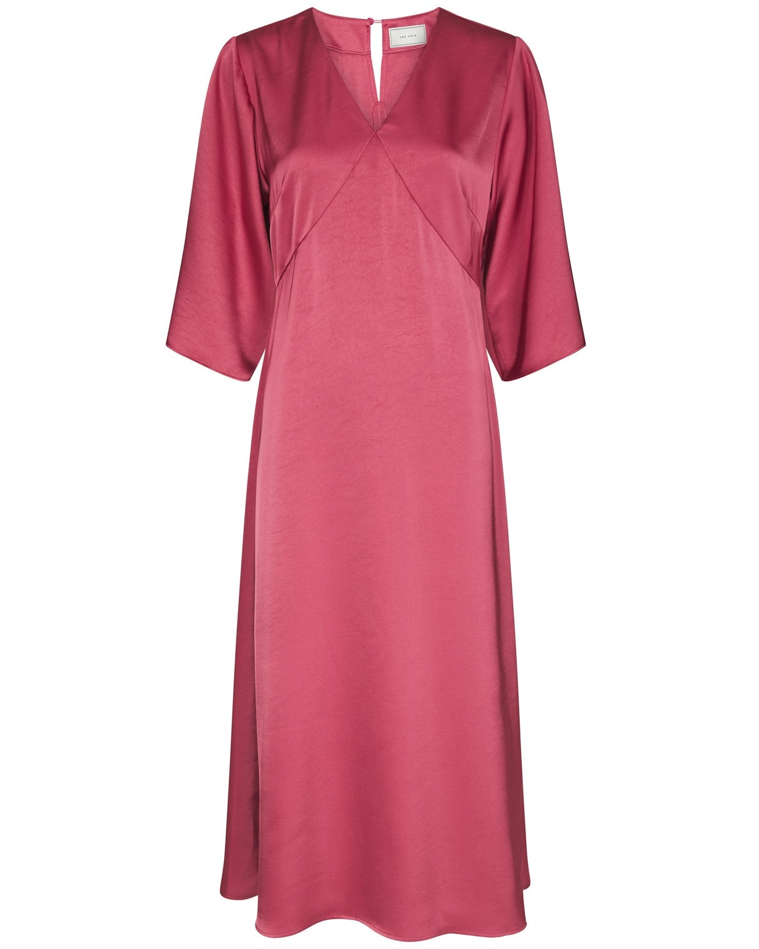 Remara Heavy Sateen Kjole Cherry Pink fra Neo Noir, mørk lyserød kjole