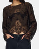 Pieces Norinne LS Top Hot Fudge