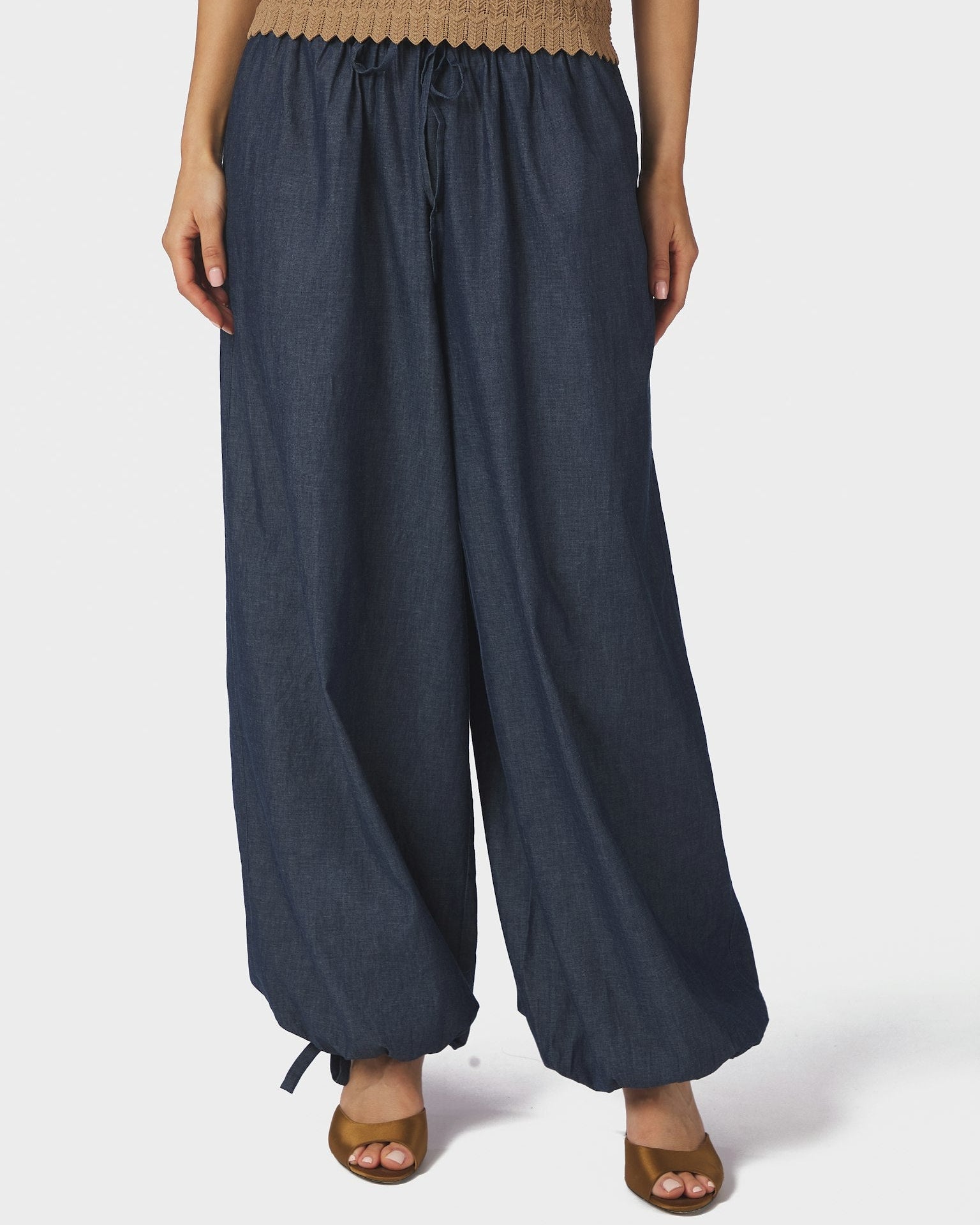 Roxane Balloon Denim Bukser Blue fra Neo Noir, blå ballonbukser