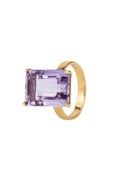 House of Vincent Candy Rock Ring Amethyst Guld