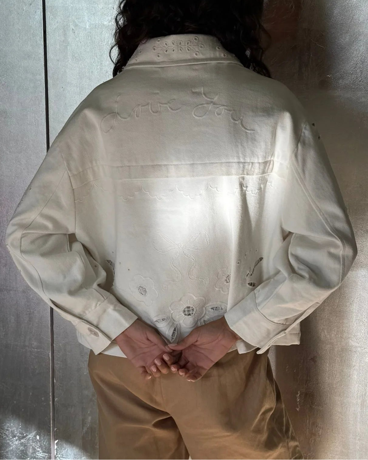 Sissel Edelbo Vintage Jakke White Napkin, fin detaljeret jakke