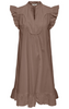 Only Adda SL V-Neck Kjole Brown Lentil