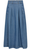 Co'Couture Anya Denim Pleat Nederdel Denim Blue