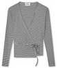 Mads Nørgaard 2x2 Cotton Stripe Susi LS Top Black/Vanilla Ice