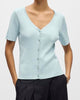Object Kelly SS V-Neck Cardigan Winter Sky NOS26