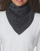Neo Noir Adelina Paisley Knit Tørklæde Antracit Melange