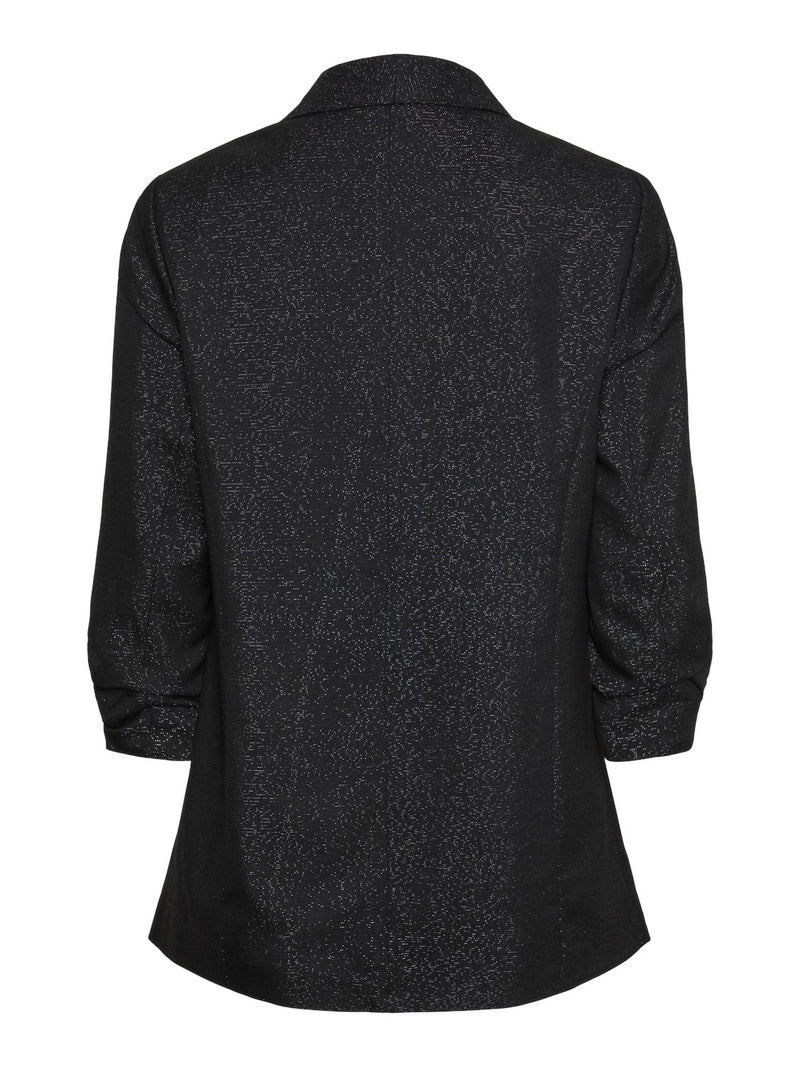 Pieces Bosella 3/4 Glitter Blazer Black