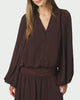 Neo Noir Vivette Woven Bluse Dark Brown