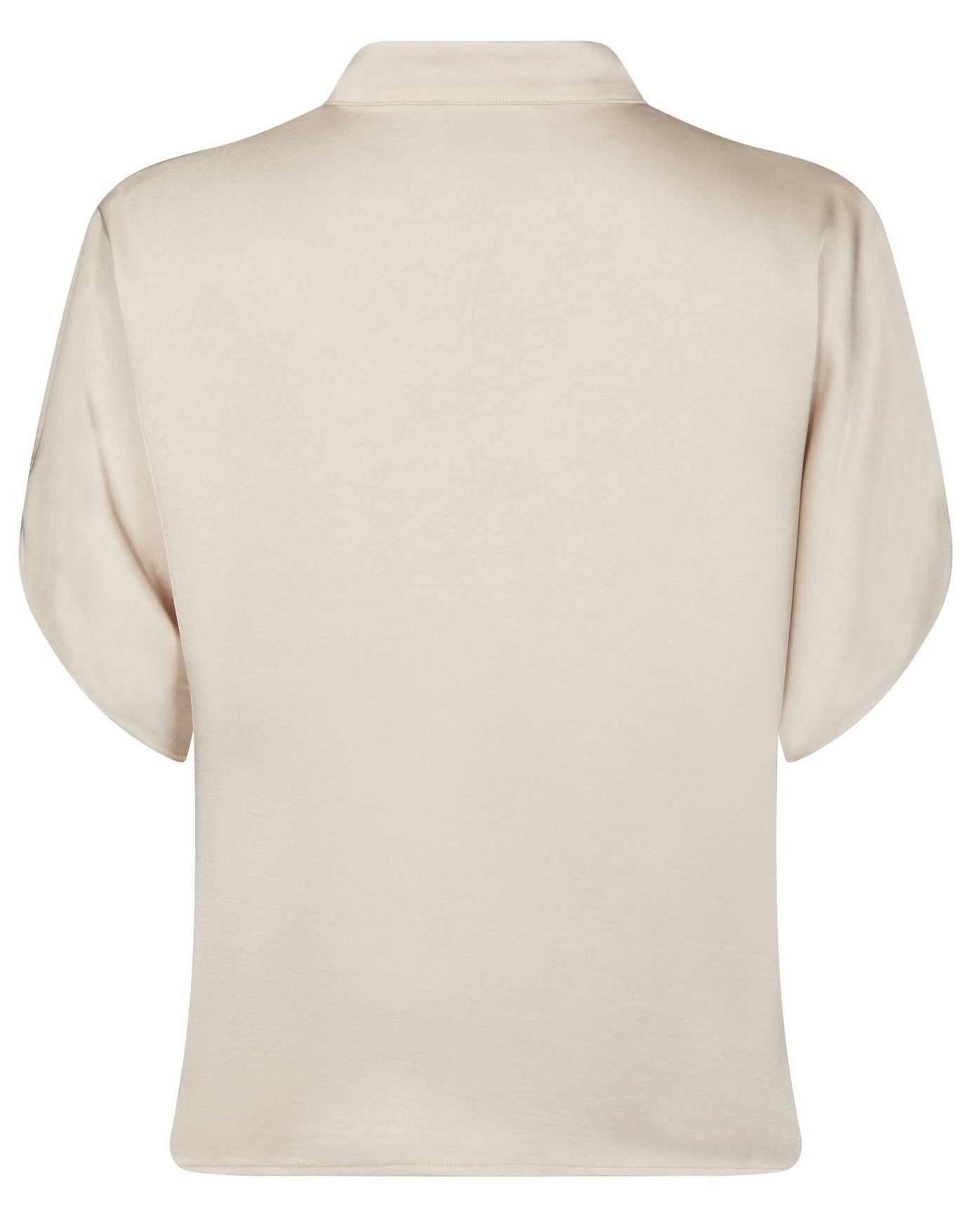 Anelle Heavy Sateen Blouse Pearl fra Neo Noir, beige satinbluse