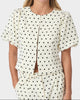 Neo Noir Anela Dot Bluse White