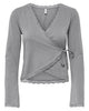 Only Kiss Calm LS Wrap Cardigan Medium Grey Melange