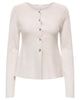 Only Melli LS O-Neck Button Cardigan Pumice Stone