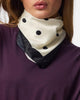 Pieces Donnie Square Tørklæde Birch/Black Polka Dots NO26