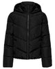 Only Clair Puffer Hood Jakke Black