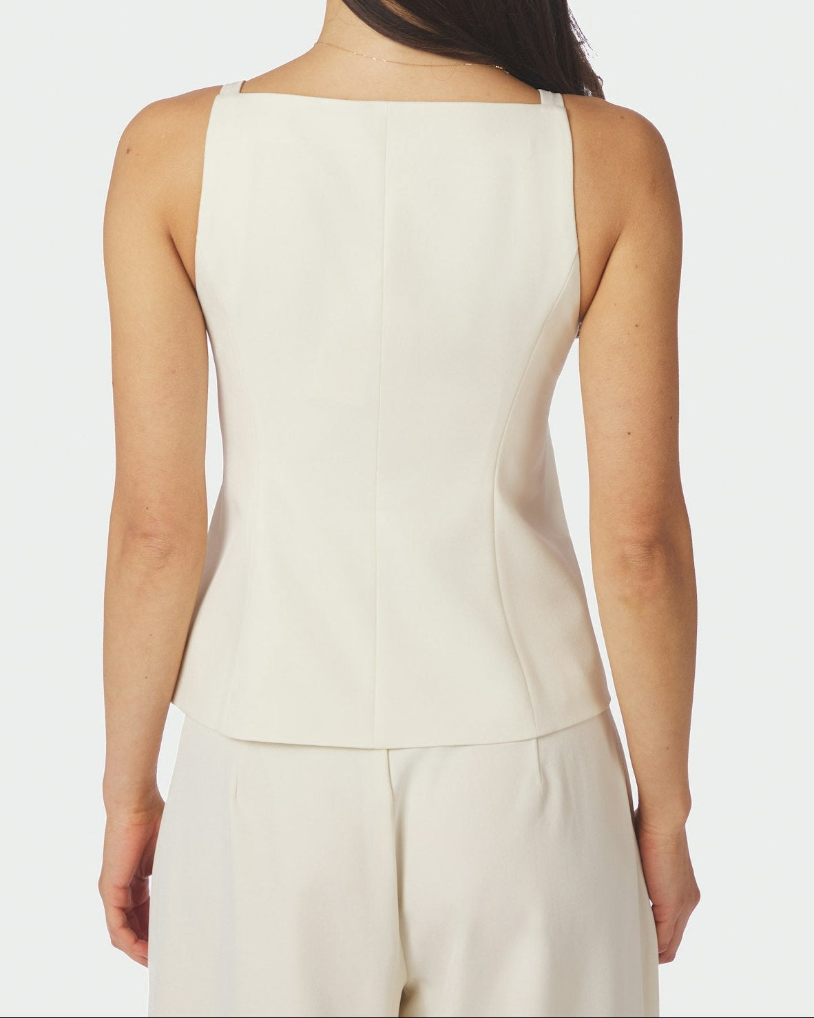Kylie Structure Vest Off White fra Neo Noir, hvid vest