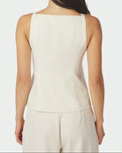 Kylie Structure Vest Off White fra Neo Noir, hvid vest