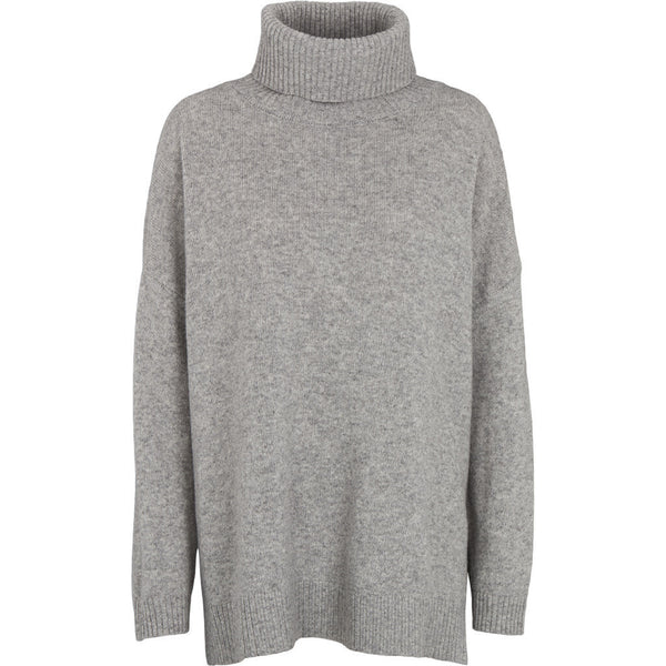 Basic Apparel Line T-Neck Strik Light Grey Melange