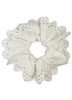 Pico Lace Schrunchie Ivory