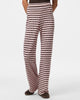 Pieces Jeya HW Wide Knit Bukser Hot Fudge/Pink Tulle