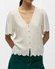 Object Sanne 2/4 V-Neck Top Sandshell NOS26