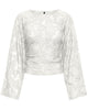 Only Nadia LS Ruching Top Cloud Dancer