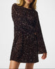 Pieces Kammy LS Deep Back Bow Kjole Chicory Coffee/Brown Sequins