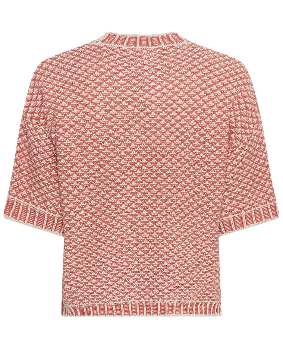 MSCH Copenhagen Catina Pilla 2/4 Strik Oatmeal/F Rose, lyserød strik