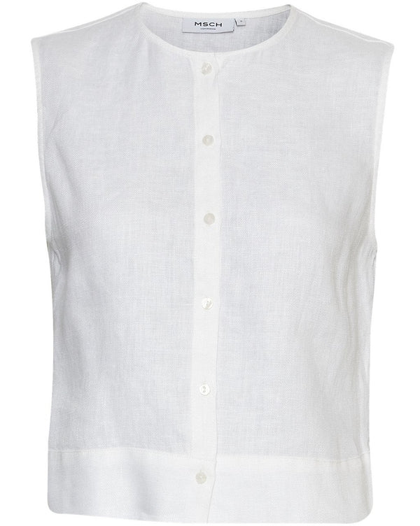 MSCH Copenhagen Claritta SL Skjorte Bright White