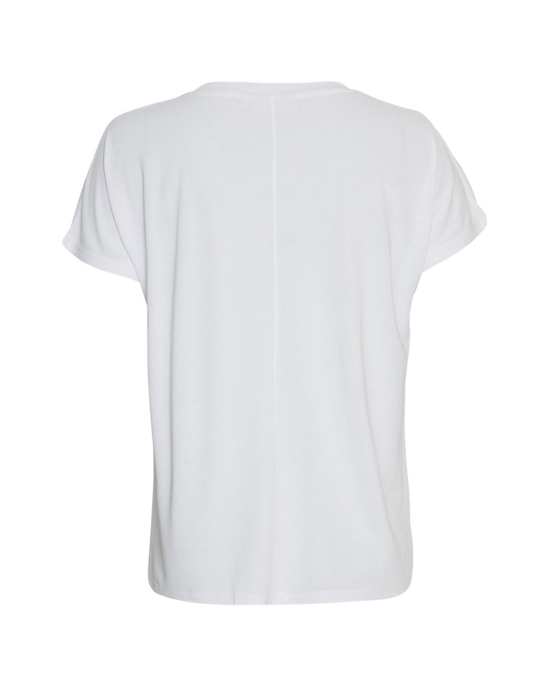 Moss Copenhagen Fenya Modal V-Neck T-shirt Optical Snow